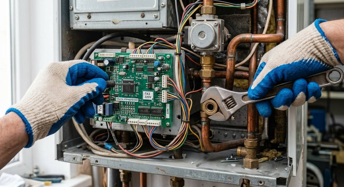 Ремонт платы газового котла